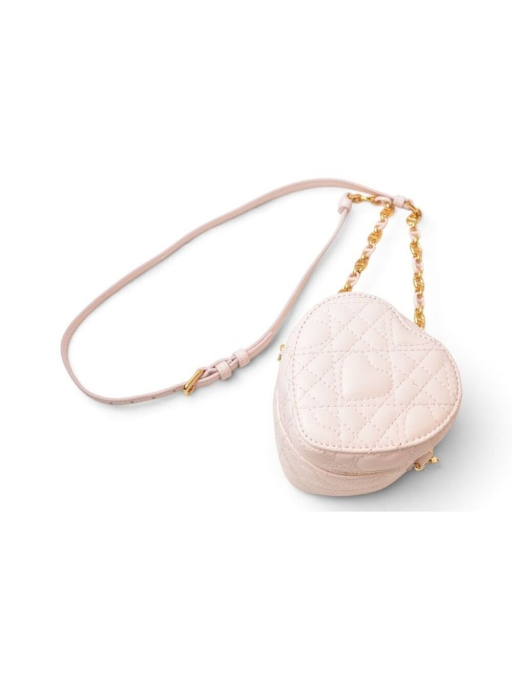 Dior Amor Caro Shoulder Bag Mini Vanity Heart Pouch Leather